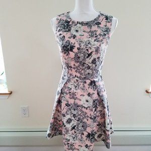Forever 21 Pink & Gray Floral Dress